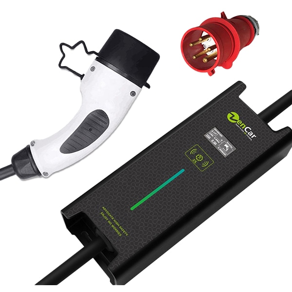 Statie portabila de incarcare masini electrice ZENCAR Z Series, monofazat, 7.4 kW, 32A, Type 2, cablu 5m, negru