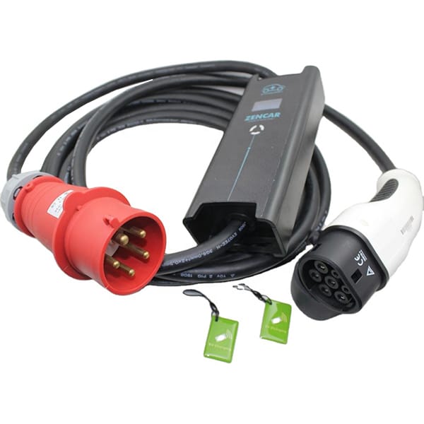 Statie portabila de incarcare masini electrice ZENCAR Z Series, monofazat, 7.4 kW, 32A, Type 2, cablu 5m, negru