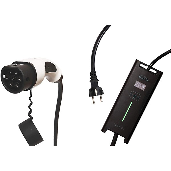 Statie portabila de incarcare masini electrice ZENCAR Z Series, monofazat, 3.7 kW, 16A, Type 2, cablu 5m, negru