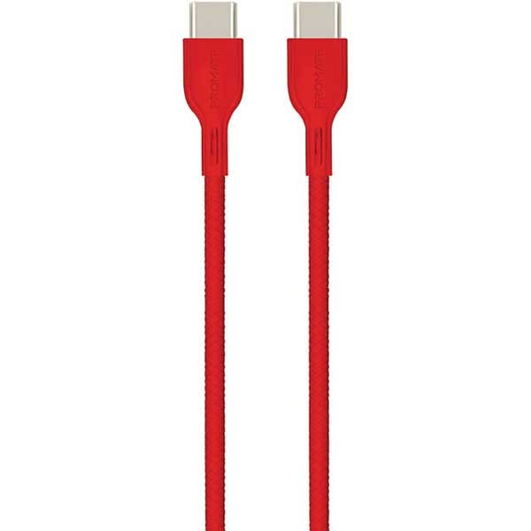 Cablu date PROMATE PowerBeam-CC, USB-C - USB-C, 1.2m, rosu
