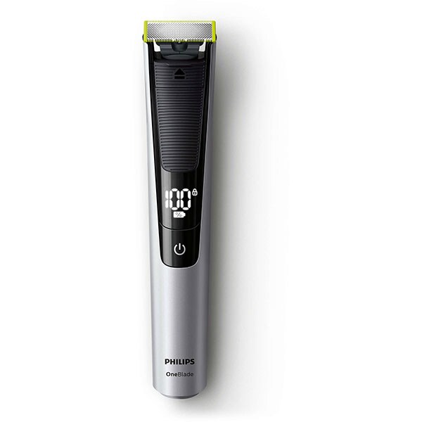Aparat hibrid de barbierit si tuns barba PHILIPS OneBlade Pro Face & Body QP6620/20, acumulator, autonomie 90 min, Afisaj digital, negru-argintiu
