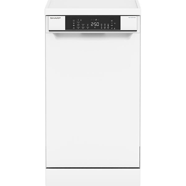 Masina de spalat vase independenta SHARP QW-NS22F47EW-EU, 10 seturi, 7 programe, 45 cm, Clasa E, alb