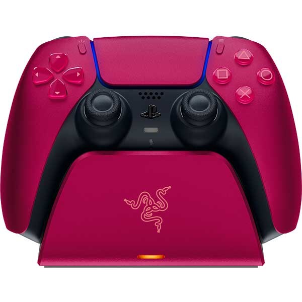 Incarcator RAZER QuickCharging Stand pentru controller DualSense PS5, Cosmic Red