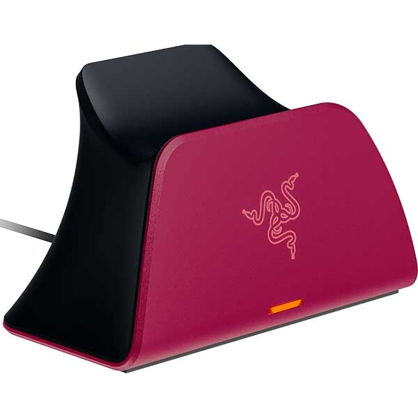 Incarcator RAZER QuickCharging Stand pentru controller DualSense PS5, Cosmic Red