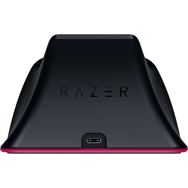 Incarcator RAZER QuickCharging Stand pentru controller DualSense PS5, Cosmic Red