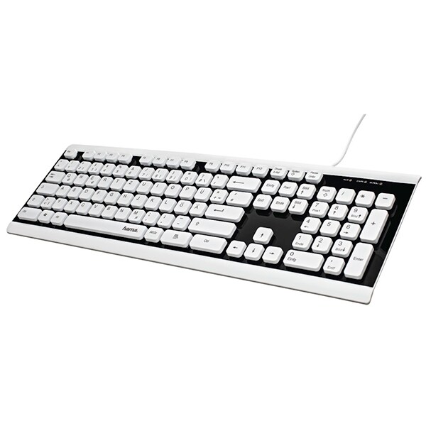 Tastatura cu fir HAMA Covo R9173000, USB, Layout RO, alb-negru