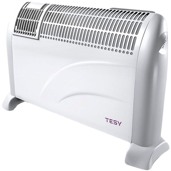 Convector electric de podea TESY CN 203 ZF, 3 trepte de putere, 2000W, Regulator temperatura, alb 