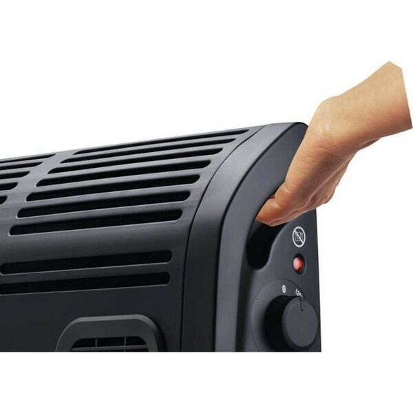 Convector electric de podea ROWENTA VECTISSIMO CO3035, 2 trepte putere, 2400W, Termostat reglabil, negru