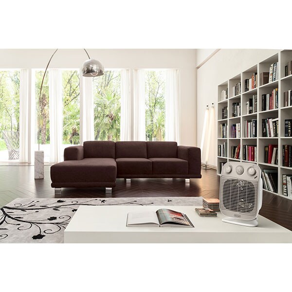 Aeroterma DELONGHI HFS50D22, 3 trepte viteza, 2200W, alb-bej