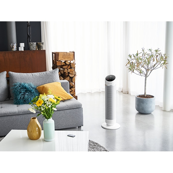 Aeroterma ROWENTA Silent Comfort 3 in 1 HQ8110F0, 3 trepte viteza, 2400W, alb-gri