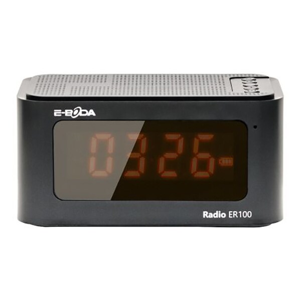Radio cu ceas E-BODA ER 100, FM, negru
