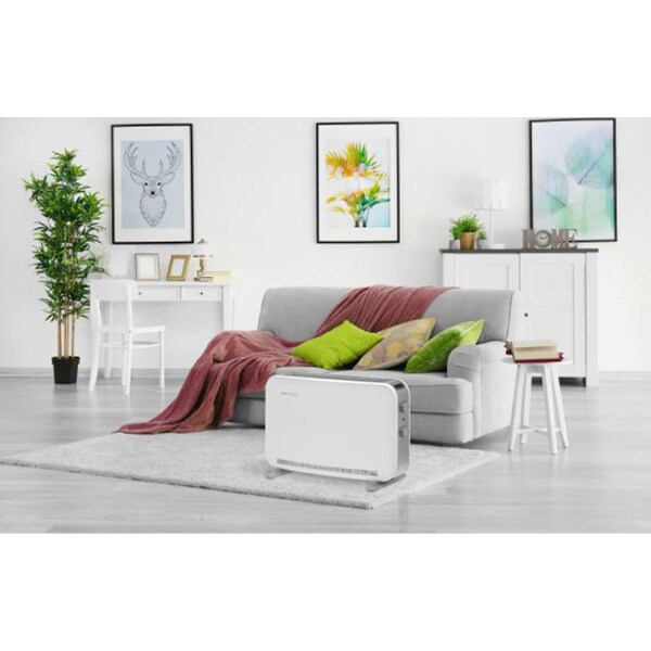 Convector electric de podea CONCEPT  KS3020, 3 trepte putere, 2000W, Termostat reglabil, alb