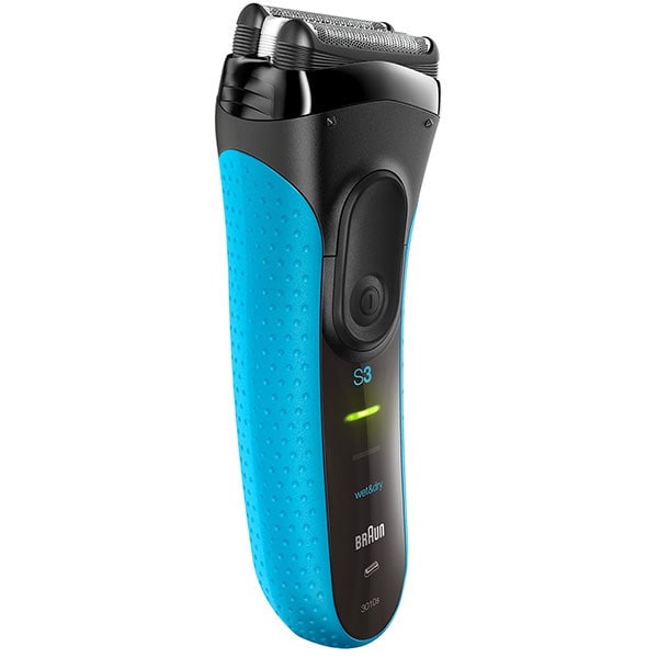 Aparat de ras BRAUN Series 3 3010s, acumulator, autonomie 45 min, MicroComb, negru-albastru
