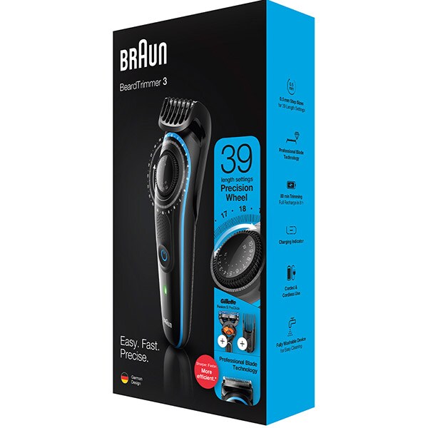Aparat de ras BRAUN BT3240, acumulator, autonomie 100 min, negru