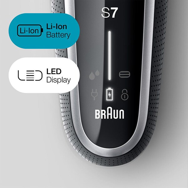 Aparat de ras BRAUN Series 7 70-S1000s, acumulator, autonomie 50 min, EasyClick, argintiu