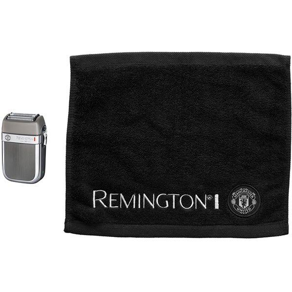 Aparat de ras REMINGTON Heritage Manchester United Edition HF9050, acumulator, autonomie 60 min, site LiftLogic, argintiu