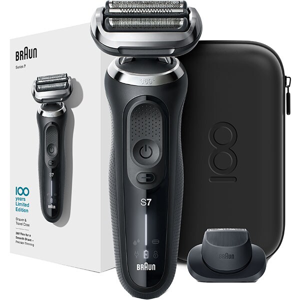 Aparat de ras BRAUN Series 7 MBS7, acumulator, autonomie 50 min, Wet&Dry, negru