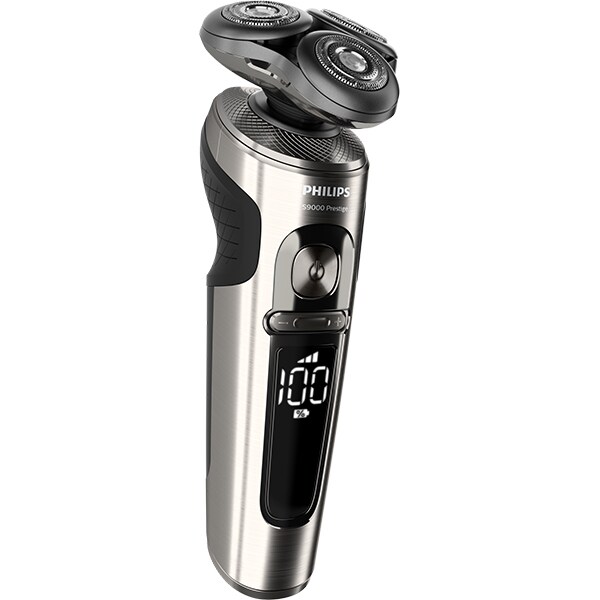 Aparat de ras PHILIPS Prestige SP9860/13, incarcare Qi, autonomie 60 min, Afisaj digital, negru-gri