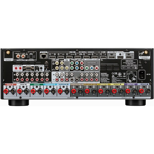 Receiver AV DENON AVC-X4700H, 710W, Wi-Fi, Bluetooth, Ethernet, Dolby Atmos, negru