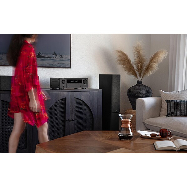 Receiver AV DENON AVR-X1700H DAB, 145W, Bluetooth, Wi-Fi, Dolby Atmos, DTS:X, negru