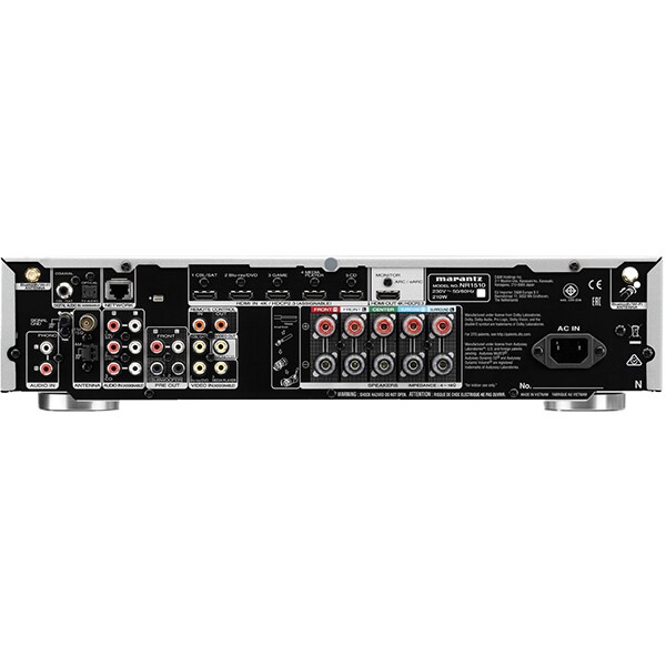 Receiver AV MARANTZ NR1510, 80W, Bluetooth, Wi-Fi, argintiu