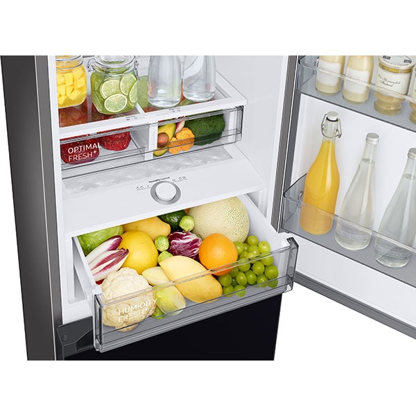 Combina frigorifica SAMSUNG RB34A7B5E22/EF, Bespoke, No Frost, 344 l, H 185.3 cm, Clasa E, All-Around Cooling, negru