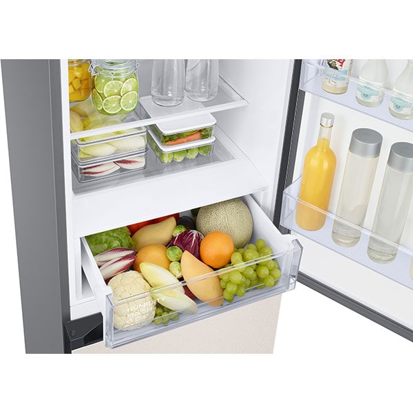 Combina frigorifica SAMSUNG RB38A6B1DCE/EF, Bespoke, No Frost, 390 l, H 203 cm, Clasa D, All-Around Cooling, bej