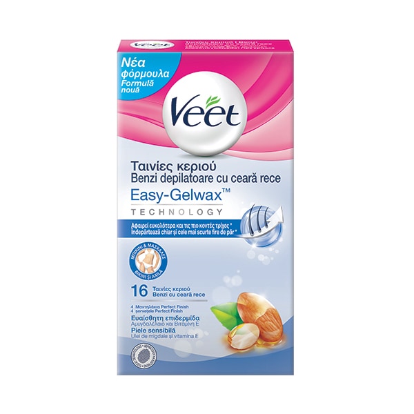 Benzi ceara rece VEET, cu Ulei de Argan, pentru linia bikinilor si axile, 16 benzi