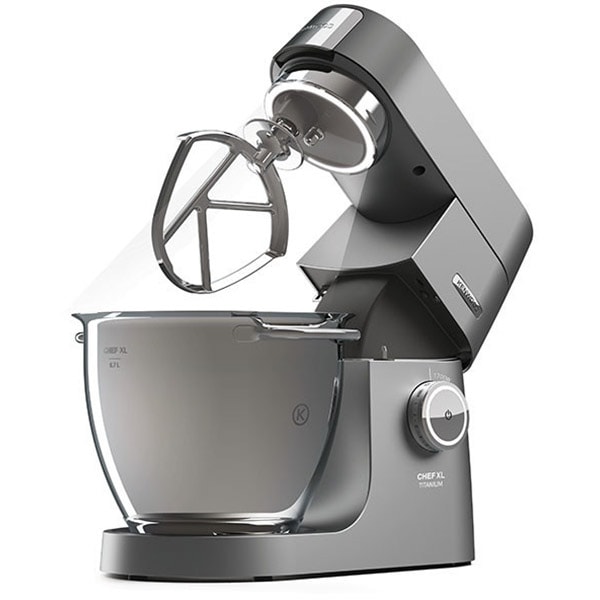 Robot de bucatarie KENWOOD Chef XL Titanium KVL8320S, vas 6.7l, blender 1.6l, 1700W, viteza variabila, argintiu