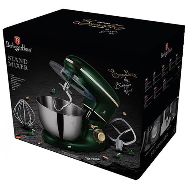 Robot de bucatarie BERLINGER HAUS BH/9082, vas 6l, 1400W, 6 trepte viteza, verde inchis-auriu