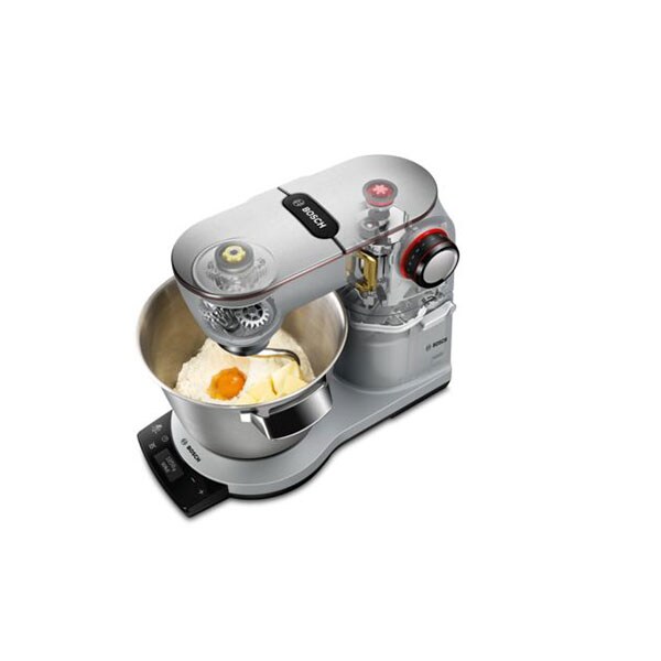 Robot de bucatarie BOSCH OptiMUM MUM9BX5S22, vas 5.5l, blender 2.3l, 1500W, 7 trepte viteza, argintiu-negru 