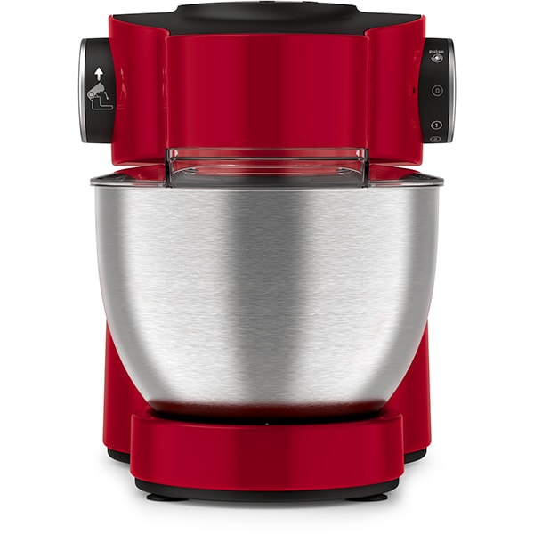Robot de bucatarie TEFAL Wizzo QB317538, vas 4l, blender 1l, 1000W, 7 trepte viteza, rosu-argintiu