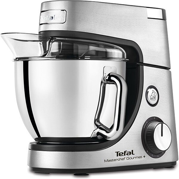 Robot de bucatarie TEFAL MasterChef Gourmet+ QB632D38, vas 4.6l, blender 1.5l, 1100W, 8 trepte viteza, argintiu-negru