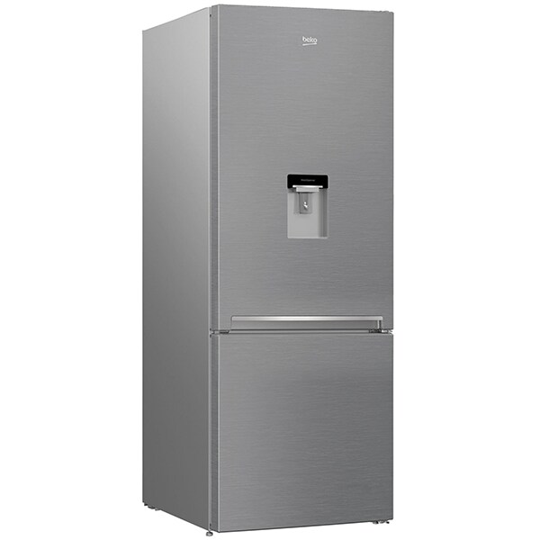 Combina frigorifica BEKO RCNE560I30DXB, No Frost, 497 l, H 192 cm, Clasa A++, dozator apa, argintiu