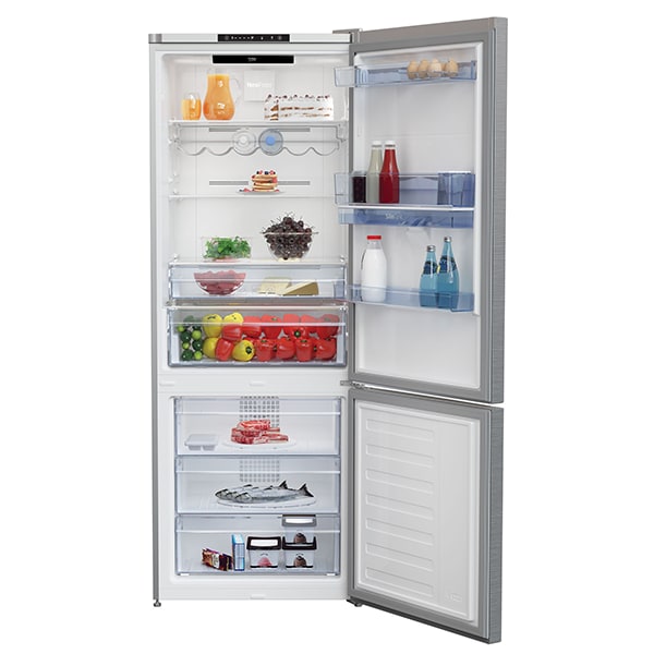 Combina frigorifica BEKO RCNE560I30DXB, No Frost, 497 l, H 192 cm, Clasa A++, dozator apa, argintiu