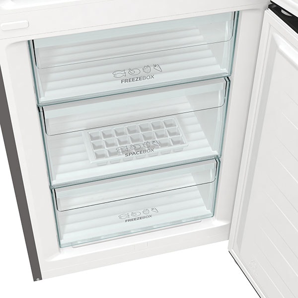 Combina frigorifica GORENJE RK6202ES4, FrostLess, 348 l, H 200 cm, Clasa E, argintiu