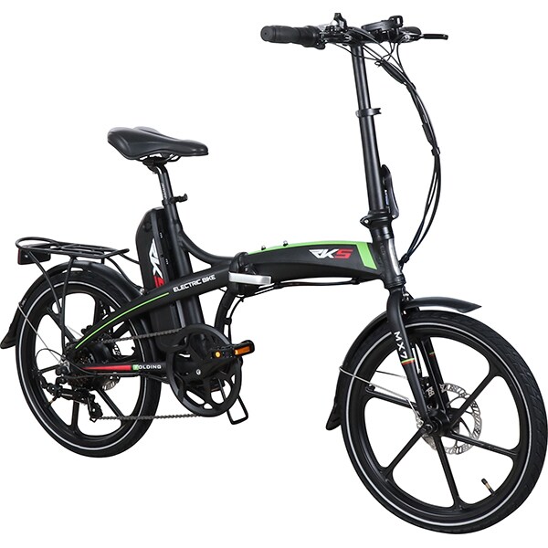 Bicicleta asistata electric pliabila RKS MX7, 20 inch, negru