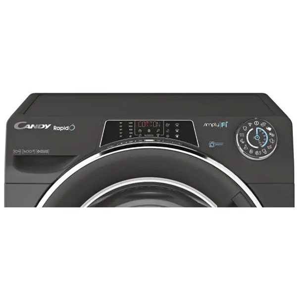 Masina de spalat rufe frontala CANDY Rapido RO 14106DWMCRE-S, Steam, 10 kg, 1400rpm, Clasa A, Wi-Fi, antracit