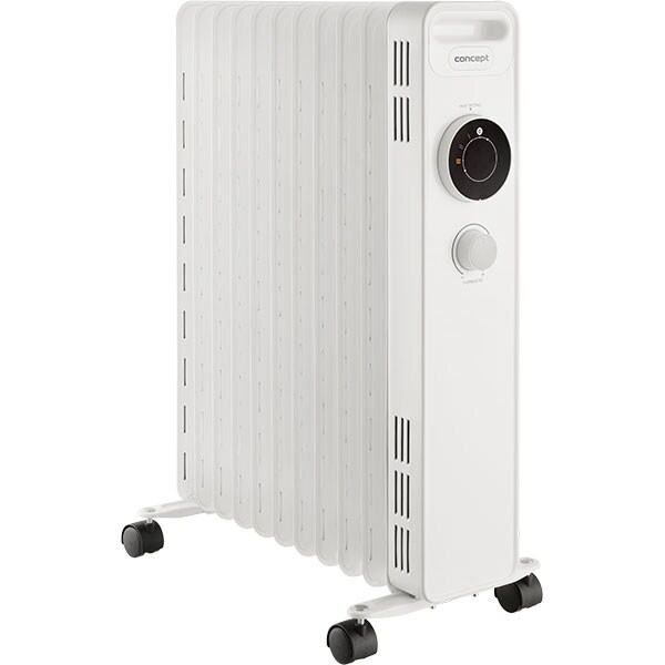 Calorifer electric CONCEPT RO3311, 11 elementi, 3 trepte putere, 2300W, Termostat reglabil, alb