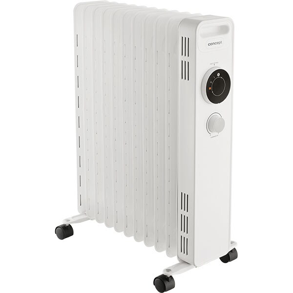 Calorifer electric CONCEPT RO3311, 11 elementi, 3 trepte putere, 2300W, Termostat reglabil, alb