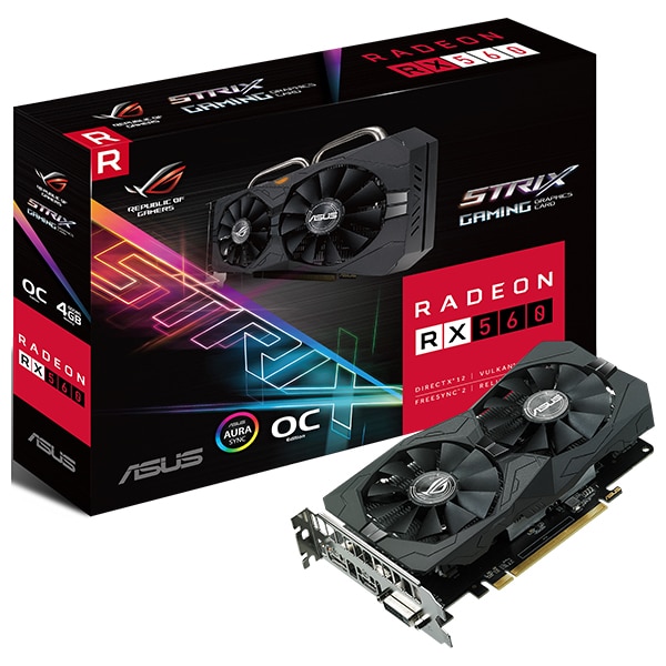 Placa video ROG Strix AMD Radeon RX 560, 4GB GDDR5, 128bit, ROG-STRIX-RX560-O4G-GAMING