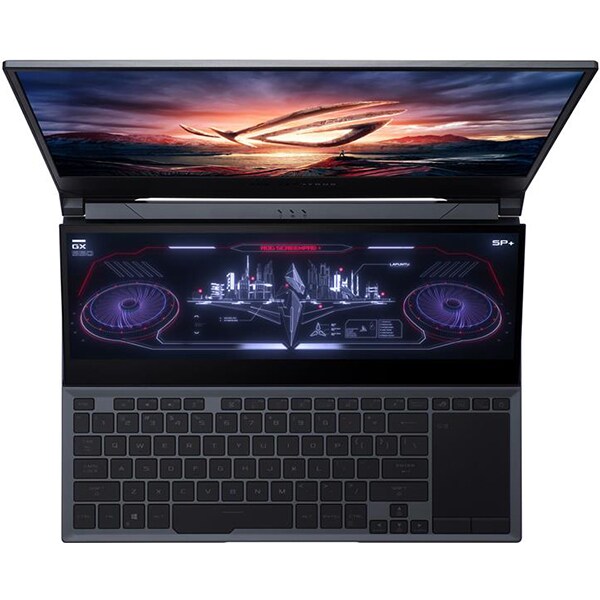 Laptop Gaming ASUS ROG Zephyrus Duo 15 GX550LXS-HF088T, Intel Core i9-10980HK pana la 5.3GHz, 15.6" Full HD, 32GB, SSD 1TB, NVIDIAGeForceRTX2080 Super8GB, WebCam, Windows 10 Home, gri inchis
