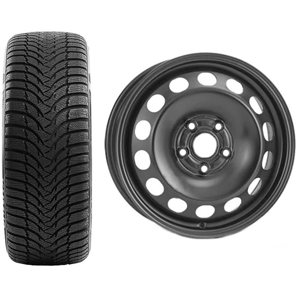 Roata completa VW Golf 5, Skoda Octavia 2, Seat Leon - Janta otel ALCAR 9165 6x15 + anvelopa Iarna Kumho WP51 WinterCraft 195/65 R15 91T