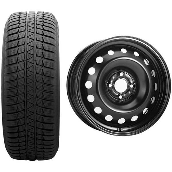 Roata completa Renault Captur 2013-2019 - Janta otel ALCAR 8312 6.5x16 + anvelopa Iarna Sumitomo WT200 205/60R16 96H + Senzor presiune ALCAR