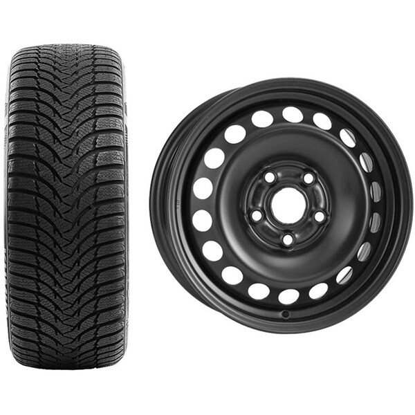 Roata completa VW Golf 7, Skoda Octavia 3, Seat Leon - Janta otel ALCAR 7755 6x15 + anvelopa Iarna Kumho WP51 WinterCraft 195/65 R15 91T