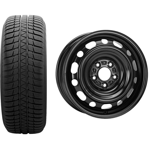 Roata completa Mazda 3 (2013 -2019) - Janta otel ALCAR 9062 6.5x16 + anvelopa Iarna Sumitomo WT200 205/60R16 96H