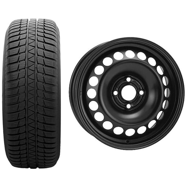 Roata completa Opel Corsa E - Janta otel ALCAR 6445 6x15 + anvelopa Iarna Sumitomo WT200 185/65R15 88T + Senzor presiune ALCAR