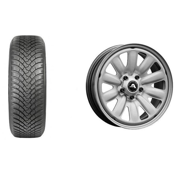 Roata completa Toyota C-HR - Janta otel ALCAR 130403 6.5x16 + anvelopa Iarna Falken HS01-SUV 215/60R17 100V XL + Senzor presiune ALCAR