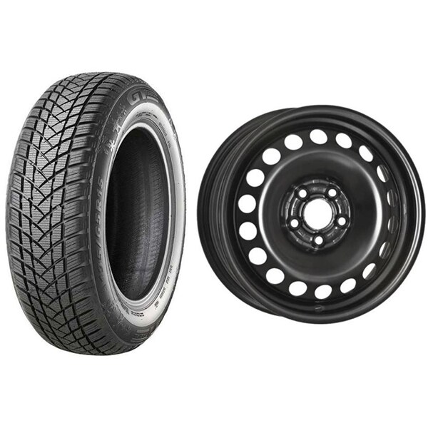 Roata completa Ford Fiesta - Janta otel ALCAR 4095 6x15 + anvelopa Iarna GT Radial WinterPro2 195/60R15 88T + Senzor presiune ALCAR