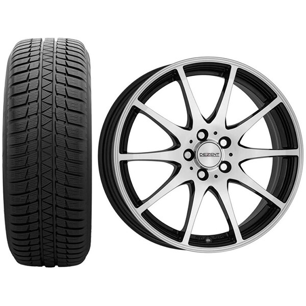 Roata completa Seat Leon, Skoda Octavia, VW Golf/Jetta/Caddy - Janta aliaj Dezent TI dark 6x15 + anvelopa iarna Sumitomo WT200 195/65R15 91T 